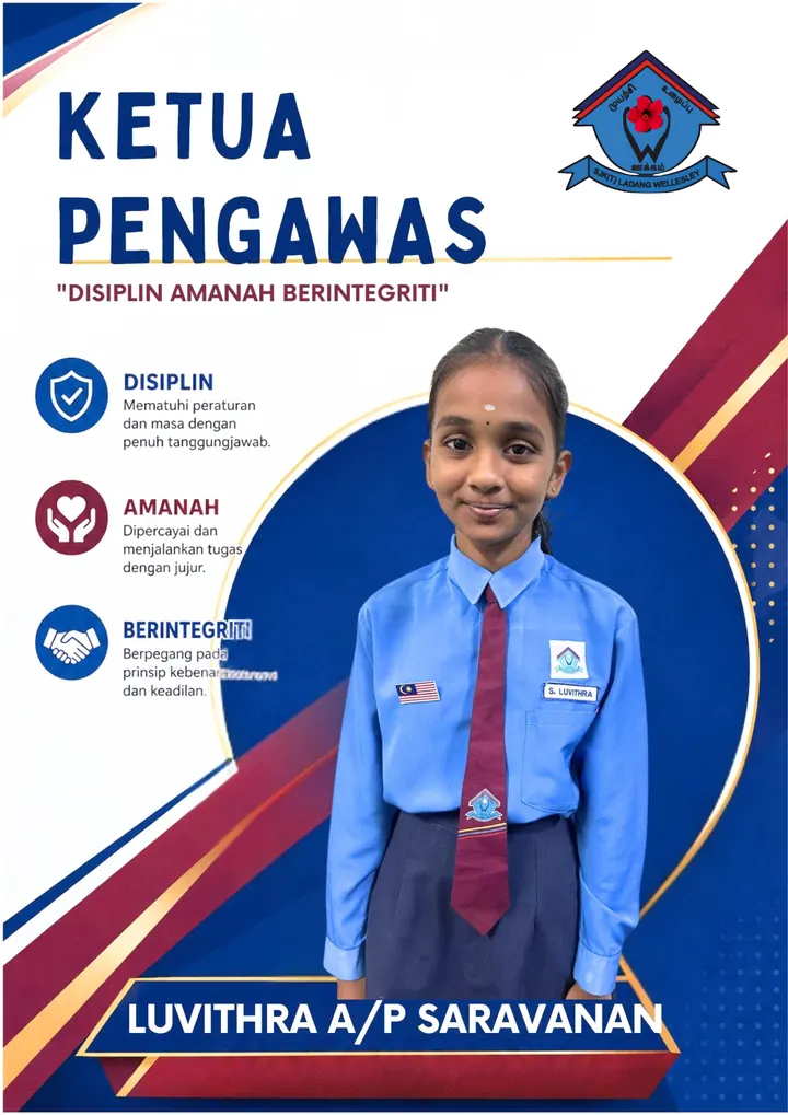 Head Prefect poster for Luvithra a/p Saravanan
