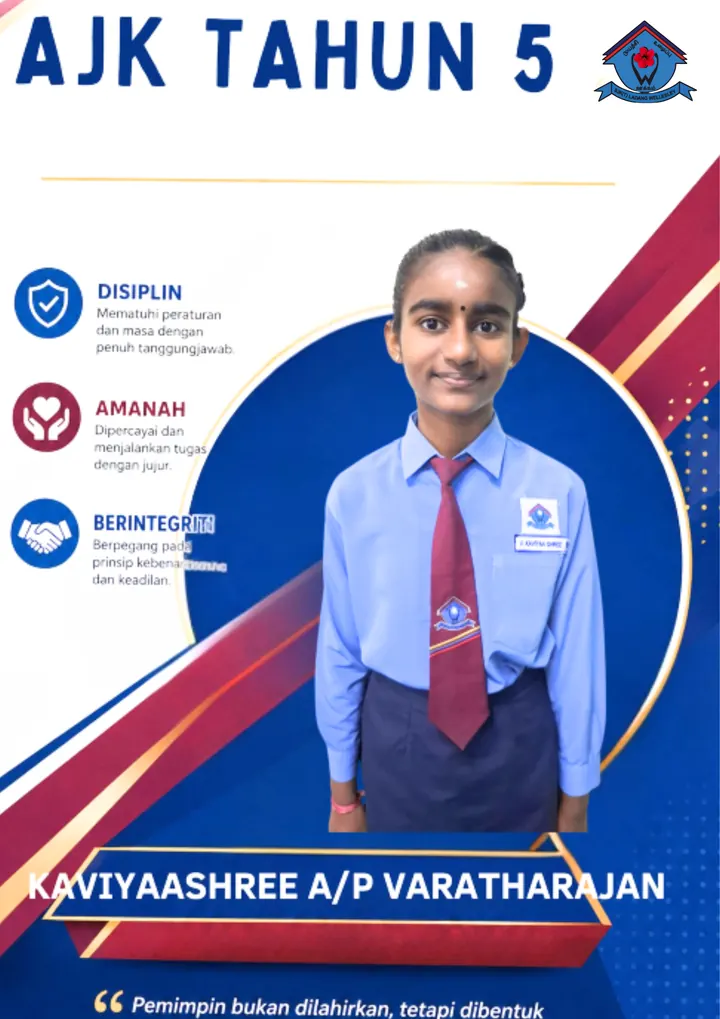 Committee member, Year 5 poster for Kaviyaashree a/p Varatharajan